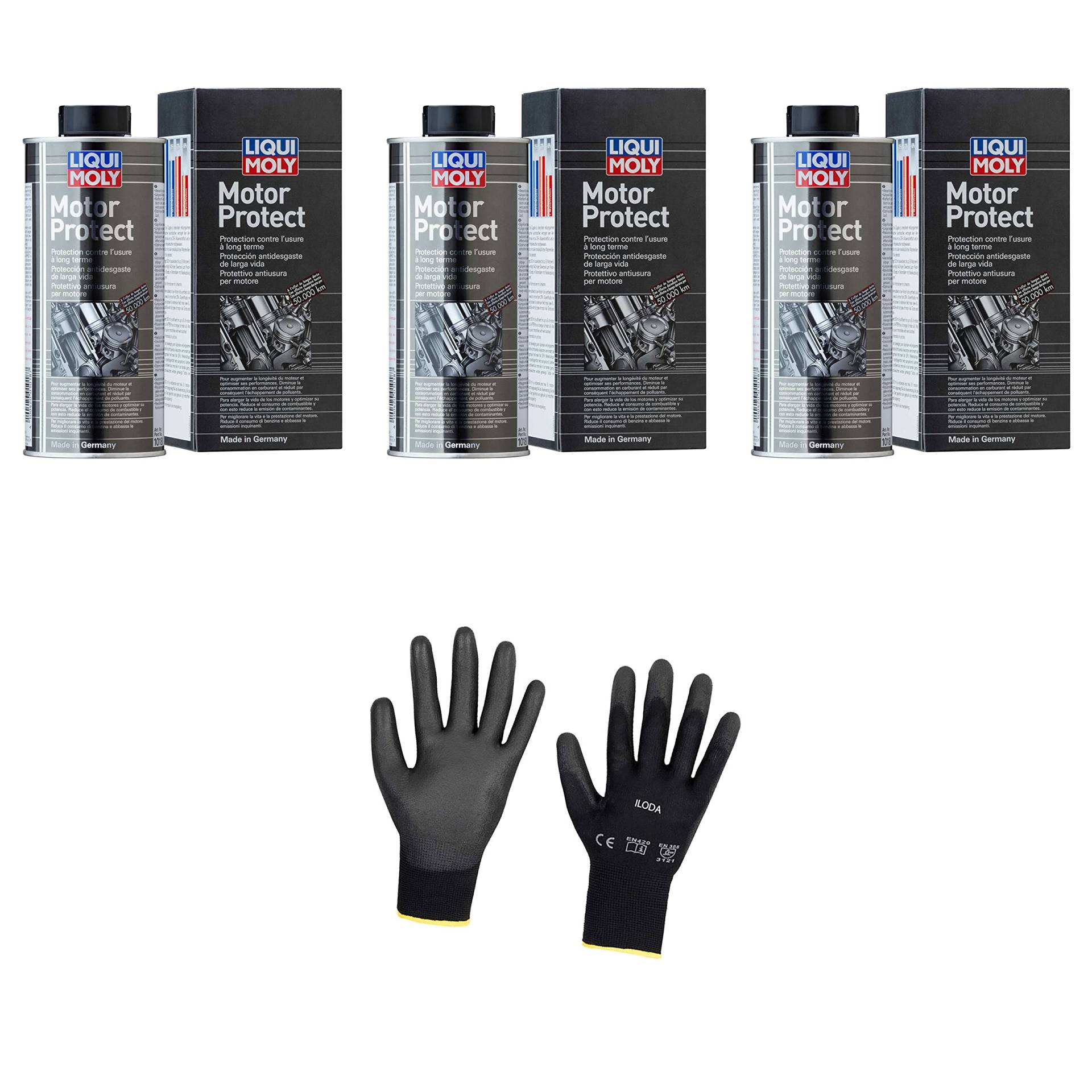Iloda 3xOriginal Liqui Moly 500ml Motor Protect Motor Schutz 1018 Schutzhandschuhe Iloda 3xOriginal Liqui Moly 500ml Motor Protect Motor Schutz 1018 Schutzhandschuhe von Iloda