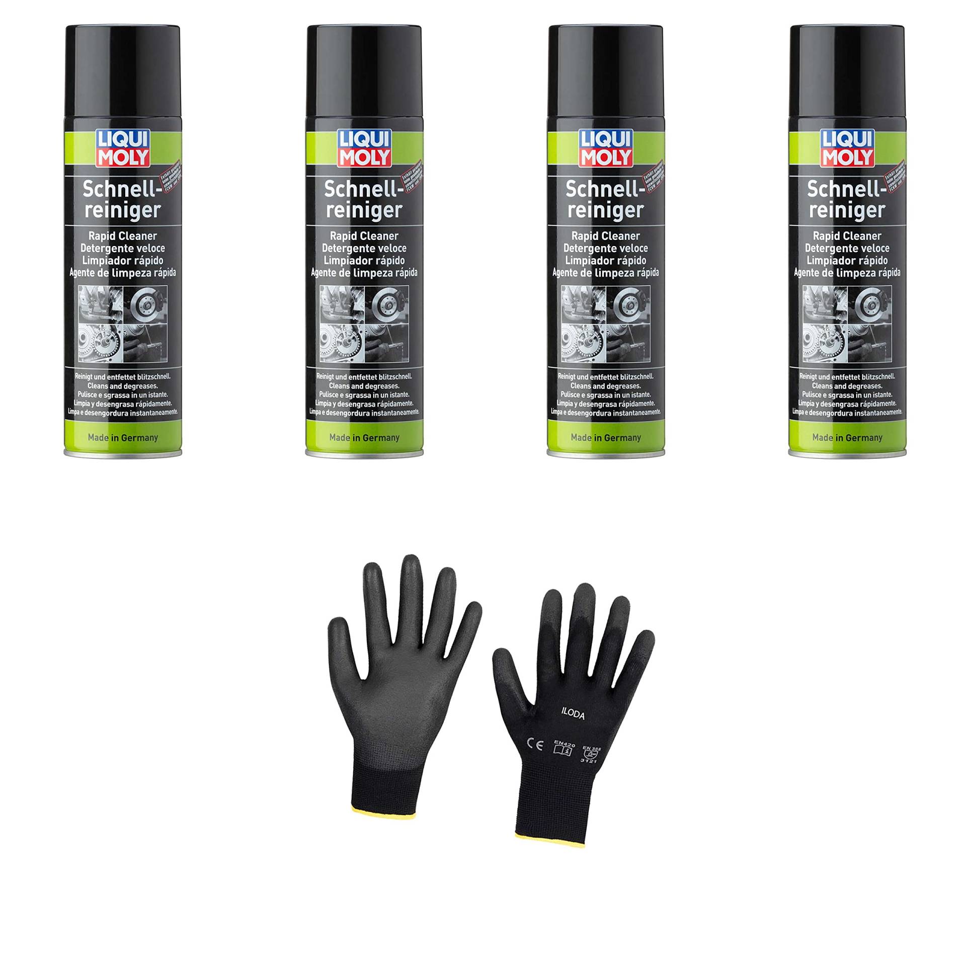 Iloda 4xOriginal Liqui Moly 500ml Schnellreiniger Cleaner 3318 Schutzhandschuhe Iloda 4xOriginal Liqui Moly 500ml Schnellreiniger Cleaner 3318 Schutzhandschuhe von Iloda