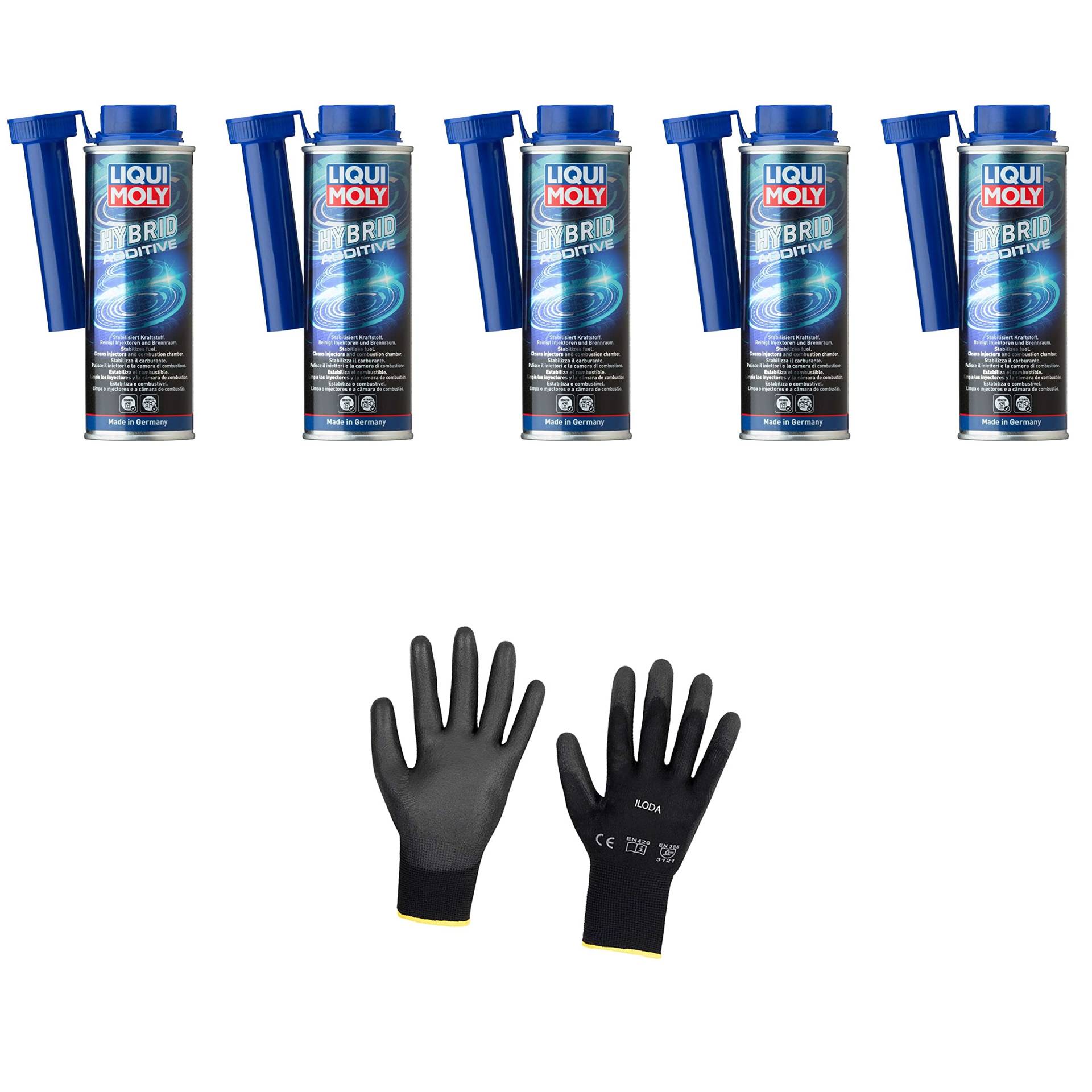 Iloda 5xOriginal Liqui Moly 250ml Hybride Additive Hybrid Additiv 1001 Schutzhandschuhe Iloda 5xOriginal Liqui Moly 250ml Hybride Additive Hybrid Additiv 1001 Schutzhandschuhe von Iloda