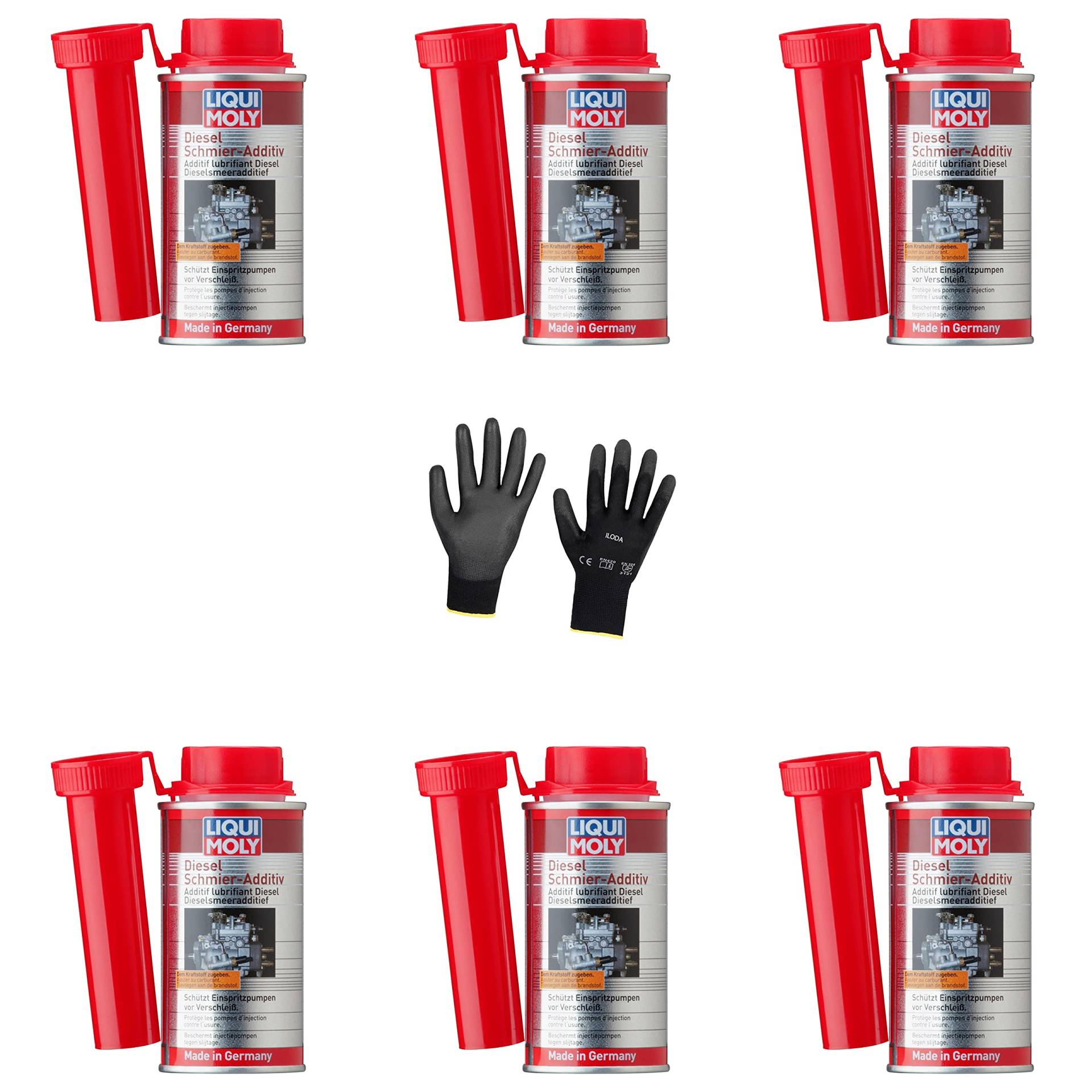 Iloda 6xOriginal Liqui Moly 150ml Diesel-Schmieradditiv 5122 Schutzhandschuhe Iloda 6xOriginal Liqui Moly 150ml Diesel-Schmieradditiv 5122 Schutzhandschuhe von Iloda