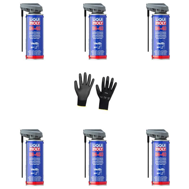 Iloda 6xOriginal Liqui Moly 200ml LM 40 Multifunktionsspray 3390 Schutzhandschuhe von Iloda