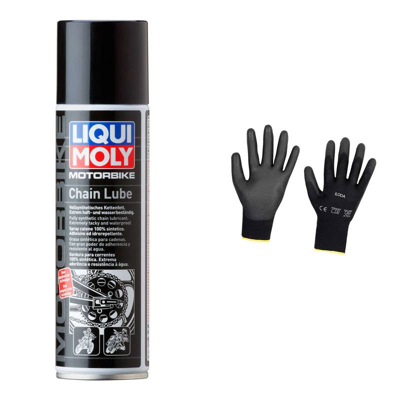 Iloda Original Liqui Moly 250ml Motorbike Chain Lube 1508 Schutzhandschuhe von Iloda