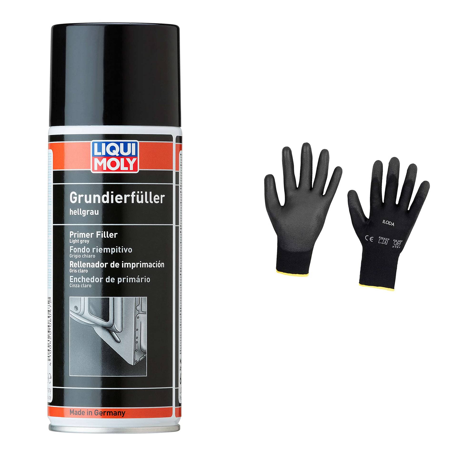 Iloda Original Liqui Moly 400ml Grundierfüller 6047 Schutzhandschuhe von Iloda