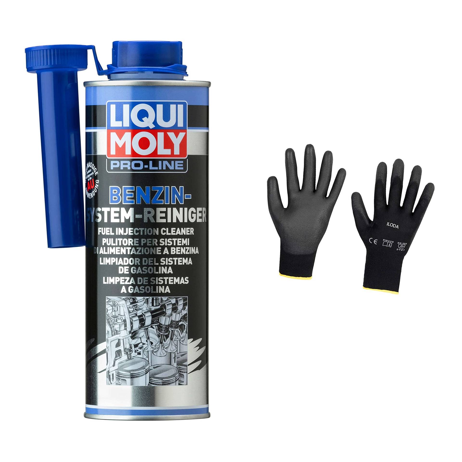 Iloda Original Liqui Moly 500ml Pro-Line Benzin-System-Reiniger Cleaner 5153 Schutzhandschuhe Iloda Original Liqui Moly 500ml Pro-Line Benzin-System-Reiniger Cleaner 5153 Schutzhandschuhe von Iloda