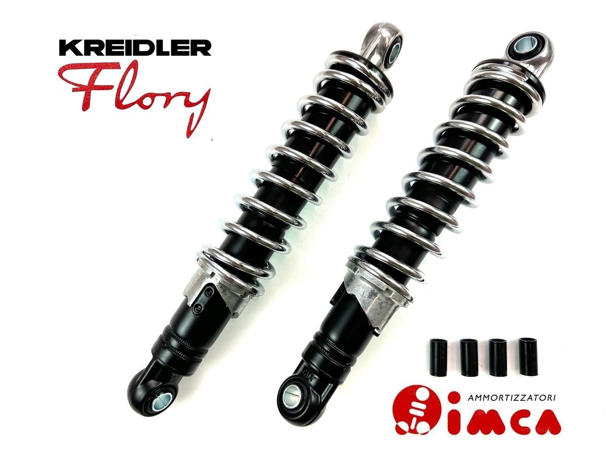 Kreidler Flory MF Stoßdämpfer Paar 240mm IMCA schwarz mit Chromfeder Federbeine Kreidler Flory MF Stoßdämpfer Paar 240mm IMCA schwarz mit Chromfeder Federbeine von Imca