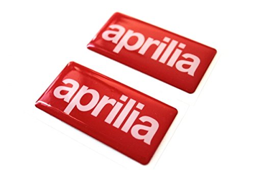 2X Aprilia Logo Gel Aufkleber Sticker Emblem SR 50 RS RSV Tuono Motorrad #7 von Import