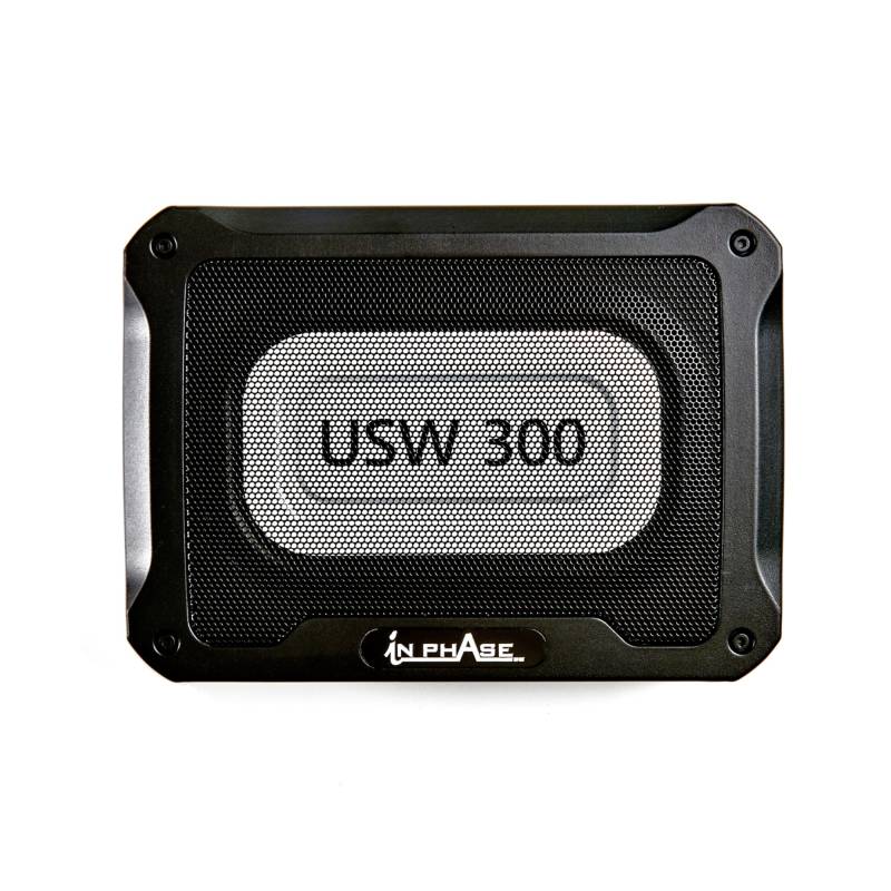 In Phase USW300 300 W Untersitz Subwoofer Auto Set - Auto Subwoofer Aktiv - Underseat aktiver subwoofer, Black von In Phase