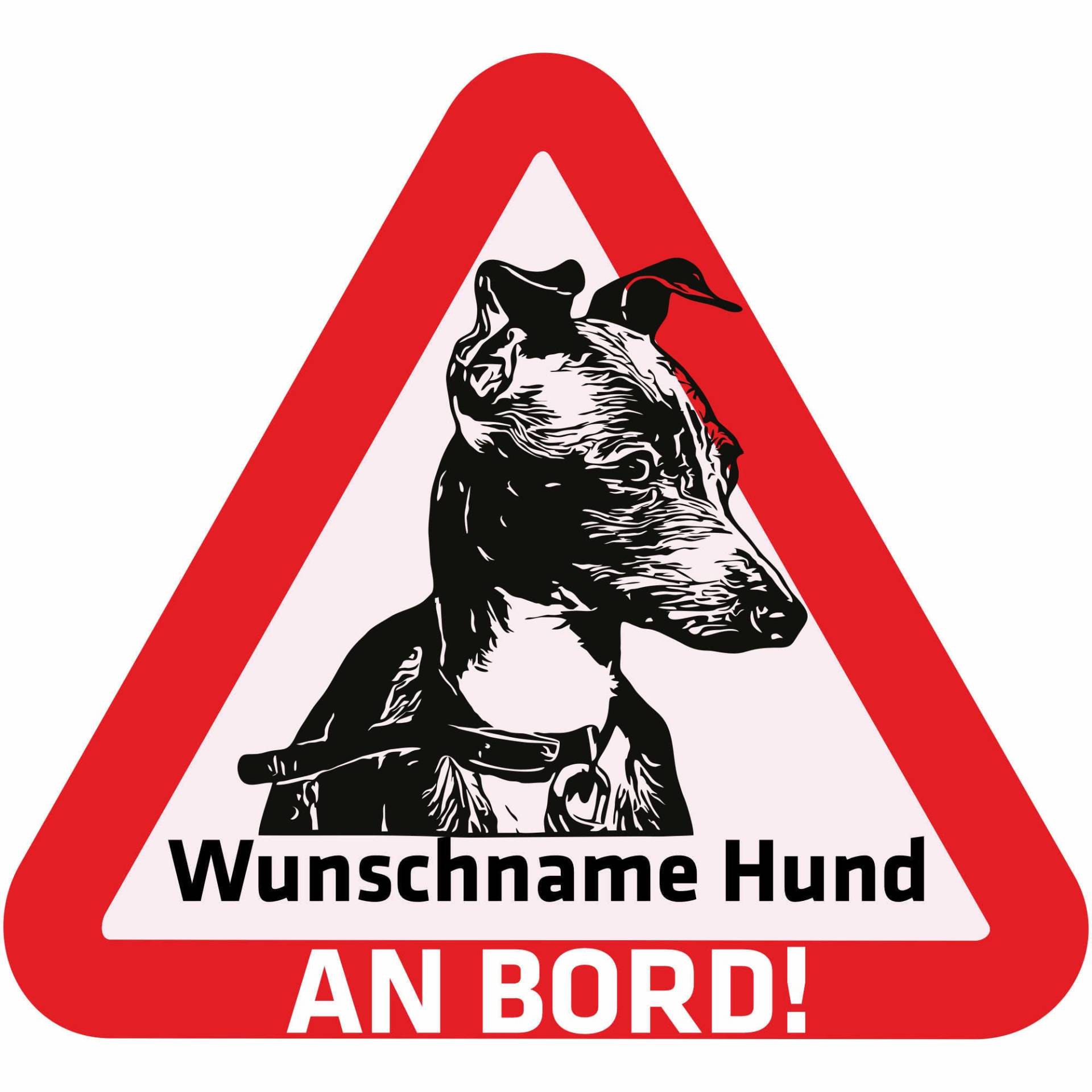 Indigos UG - Namensaufkleber Hund - Greyhound Windhund - Aufkleber mit Namen & Wunschtext - individuell personalisiert - Auto - Motorrad - LKW von Indigos