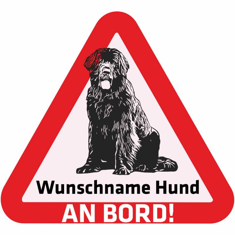 Indigos UG - Namensaufkleber Hund - Neufundländer - Aufkleber mit Namen & Wunschtext - individuell personalisiert - Auto - Motorrad - LKW von Indigos