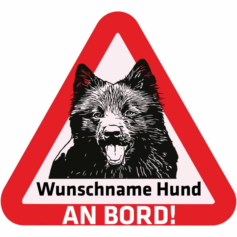 Indigos UG - Auto Aufkleber - Namensaufkleber Hund 15 cm - Samojede - Sticker selbst gestalten mit Name & Wunschtext - personalisiert selbstklebend - Motorrad - LKW - Heckscheibenaufkleber von Indigos