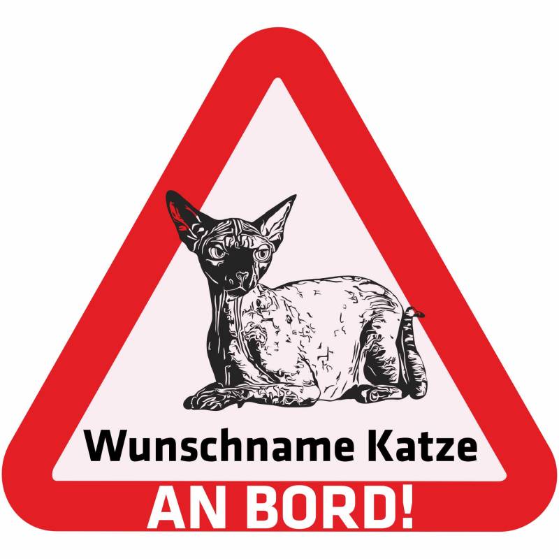Indigos UG - Auto Aufkleber Thailändische Katze - Namensaufkleber 15 cm - Sticker selbst gestalten - Name und Wunschtext personalisiert selbstklebend - Motorrad - LKW - Heckscheibenaufkleber von Indigos