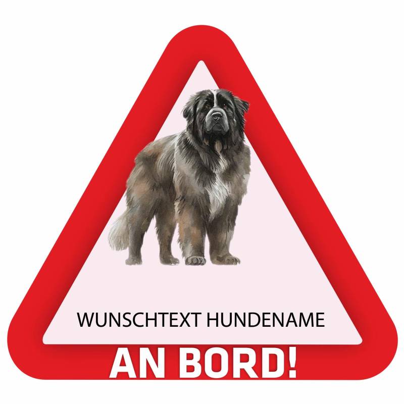 Indigos UG - Auto Aufkleber Neufundländer - bunt - 15 cm Hunde Sticker selbst gestalten - Heckscheibenaufkleber - Name und Wunschtext personalisiert selbstklebend - Motorrad - LKW von Indigos