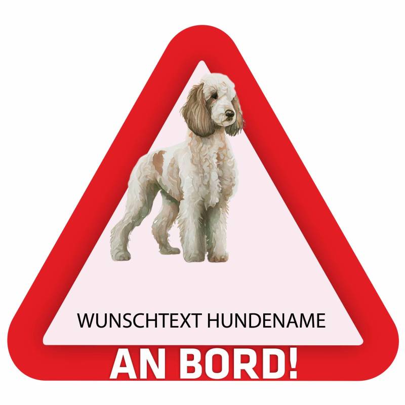 Indigos UG - Auto Aufkleber Pudel - bunt - 15 cm Hunde Sticker selbst gestalten - Heckscheibenaufkleber - Name und Wunschtext personalisiert selbstklebend - Motorrad - LKW von Indigos