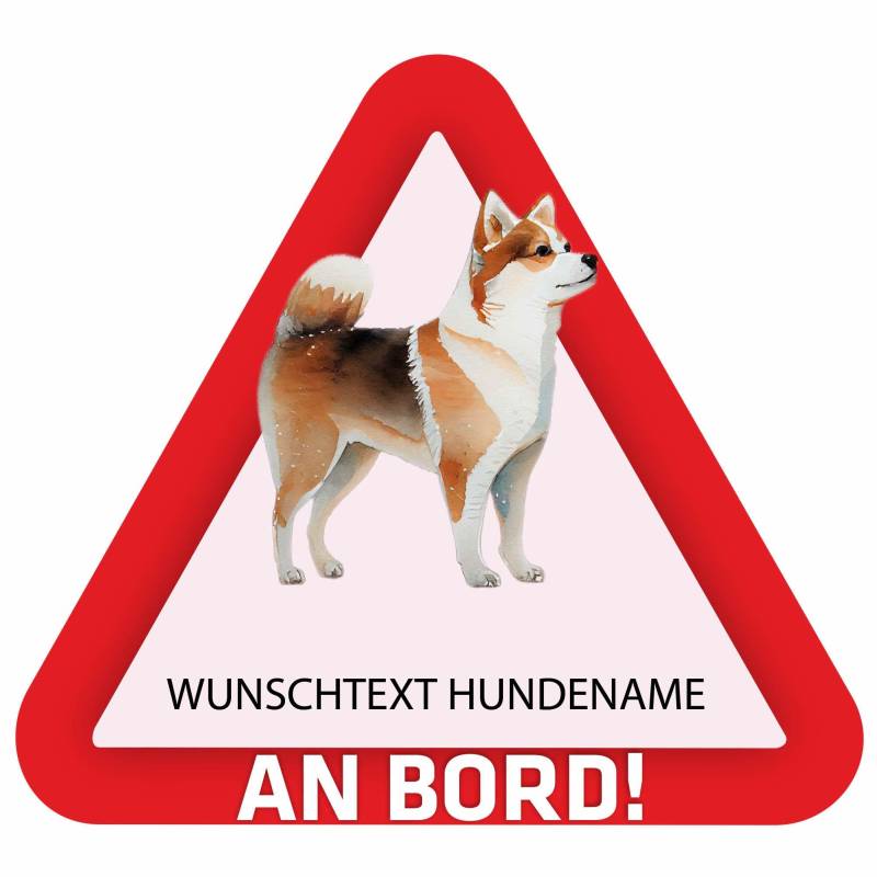 Indigos UG - Auto Aufkleber Shiba Inu - bunt - 15 cm Hunde Sticker selbst gestalten - Heckscheibenaufkleber - Name und Wunschtext personalisiert selbstklebend - Motorrad - LKW von Indigos