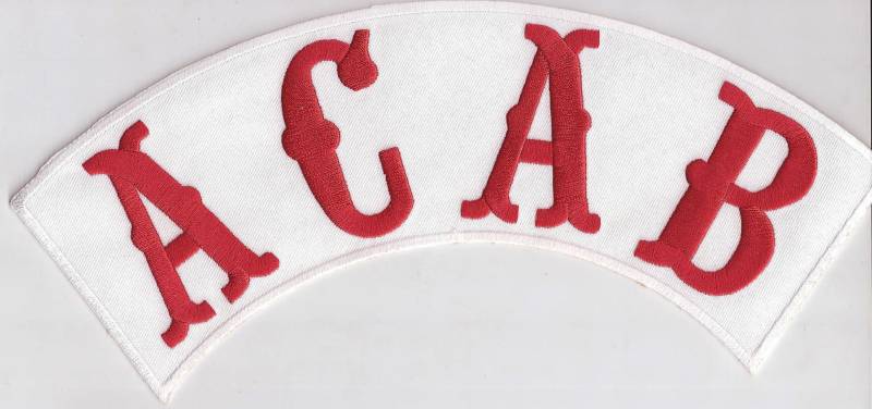 Patch ACAB A.C.A.B, BACKPATCH All Cops not Good Ultras Biker Rocker Kutte Aufnäher von Patch