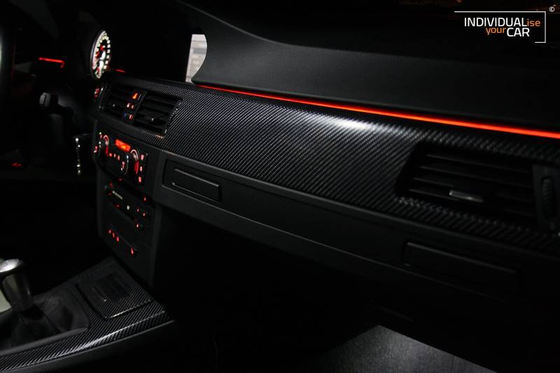 EL Ambientebeleuchtung für 3er E90 E91 E92 E93 (2m für Armaturenbrett EL, Cool-White) von INDIVIDUALise your CAR