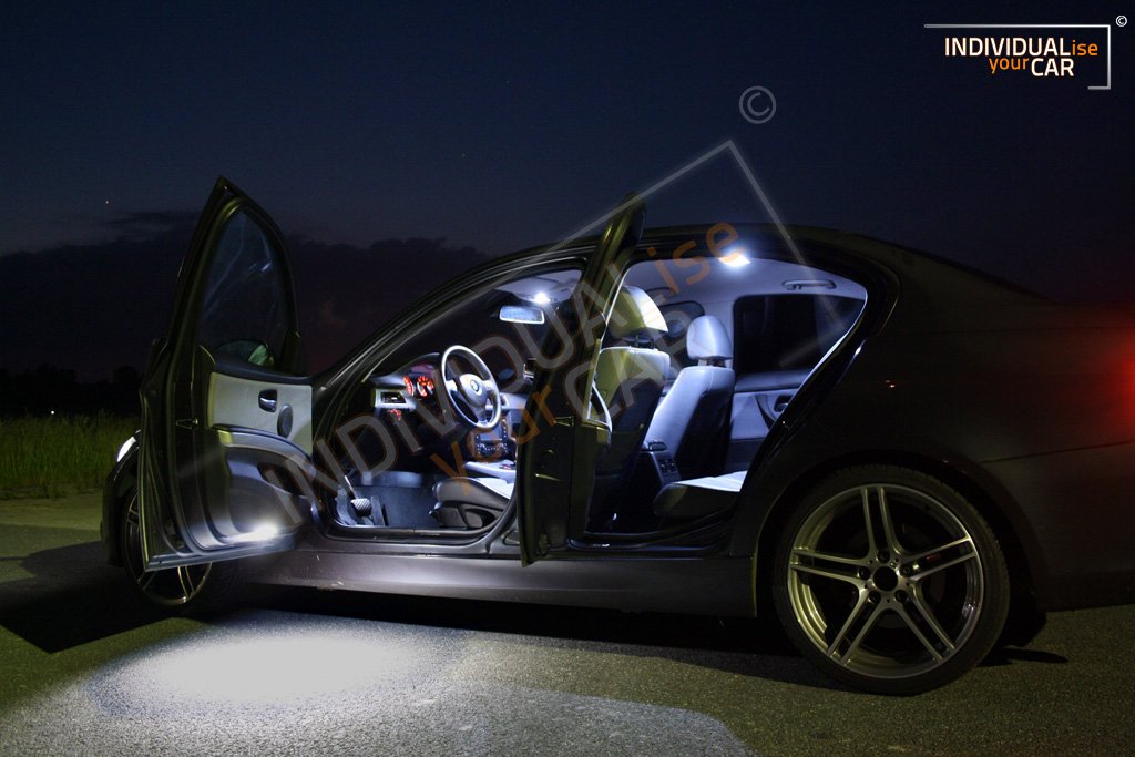 INDIVIDUALise your CAR Innenraumbeleuchtung SET für 3er E90 Limousine (Ohne Panoramadach, Cool-White) Kaltweiß von INDIVIDUALise your CAR