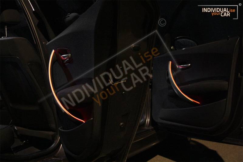 Ambientebeleuchtung für 1er E81 E82 E87 E88 (2x1m für Türen EL, BMWOrange) von INDIVIDUALise your CAR