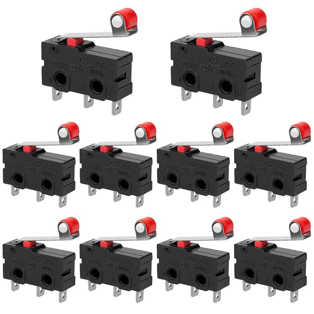 InduSKY 10 Stücke Mikro Schalter Endschalter mit Momentanem Roller Hebel Arm SPDT 1NO 1NC AC 250V 5A Snap Aktion Scharnier Mini Rollenhebel Lever Arm Wechselschalter InduSKY 10 Stücke Mikro Schalter Endschalter mit Momentanem Roller Hebel Arm SPDT 1NO 1NC AC 250V 5A Snap Aktion Scharnier Mini Rollenhebel Lever Arm Wechselschalter von InduSKY