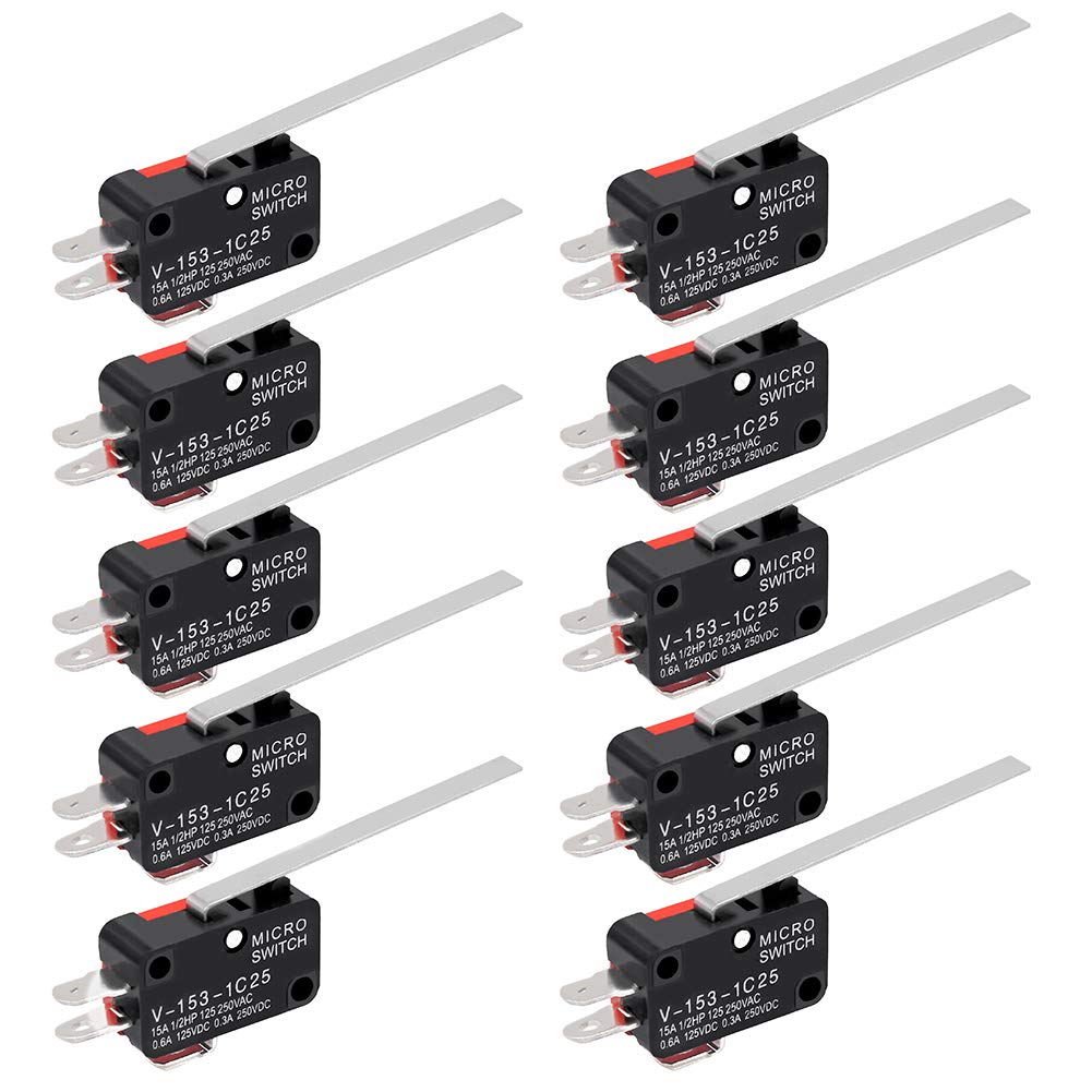 InduSKY 10 Stücke Mikroschalter Lange Scharnier Hebel Mikroschalter 3 Pins SPDT 1NO 1NC Lange Gerade Hinge Lever Momentanen Endschalter für Arduino InduSKY 10 Stücke Mikroschalter Lange Scharnier Hebel Mikroschalter 3 Pins SPDT 1NO 1NC Lange Gerade Hinge Lever Momentanen Endschalter für Arduino von InduSKY
