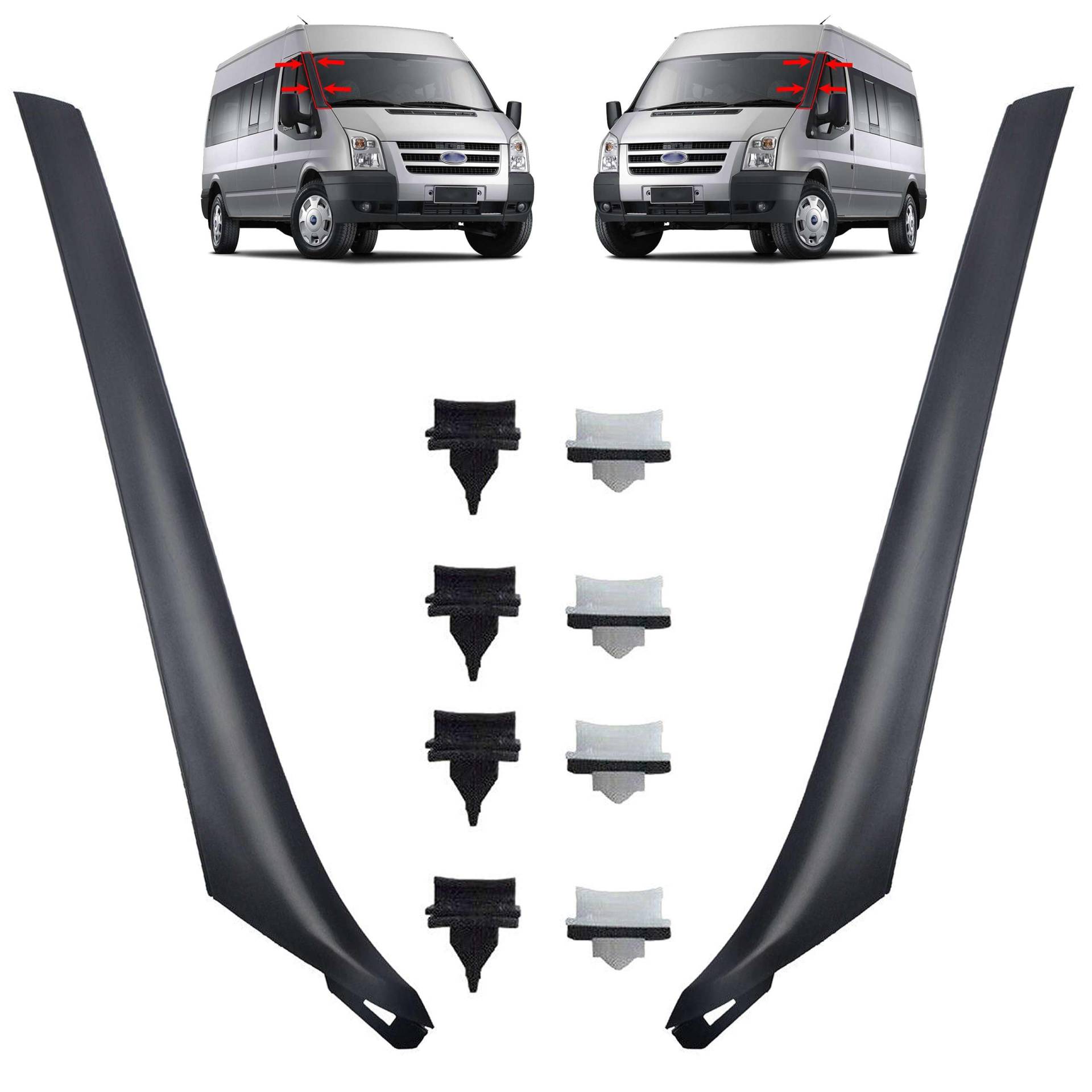 INLY 2 Tlg Frontscheibe Windschutzscheibe Zierleiste Links + Rechts kompatibel mit Transit MK7 6C11V03683AJYYGY 1755018 1589118 1745593 1589115 1745592 1755017 (2006-2014) von Inly Parts