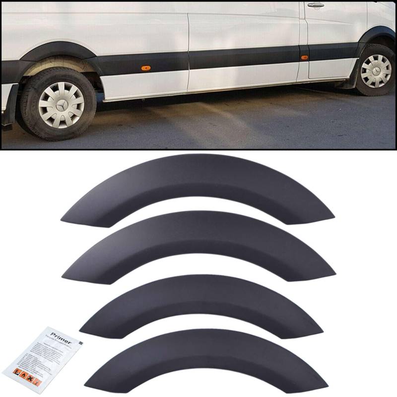 INLY 4 TLG ABS Radläufe Kotflügel Verbreiterung Schmutzfänger Radaugenbrauen Radkästen Schwarz kompatibel mit Sprinter W906 (2006-2018) von Inly Parts