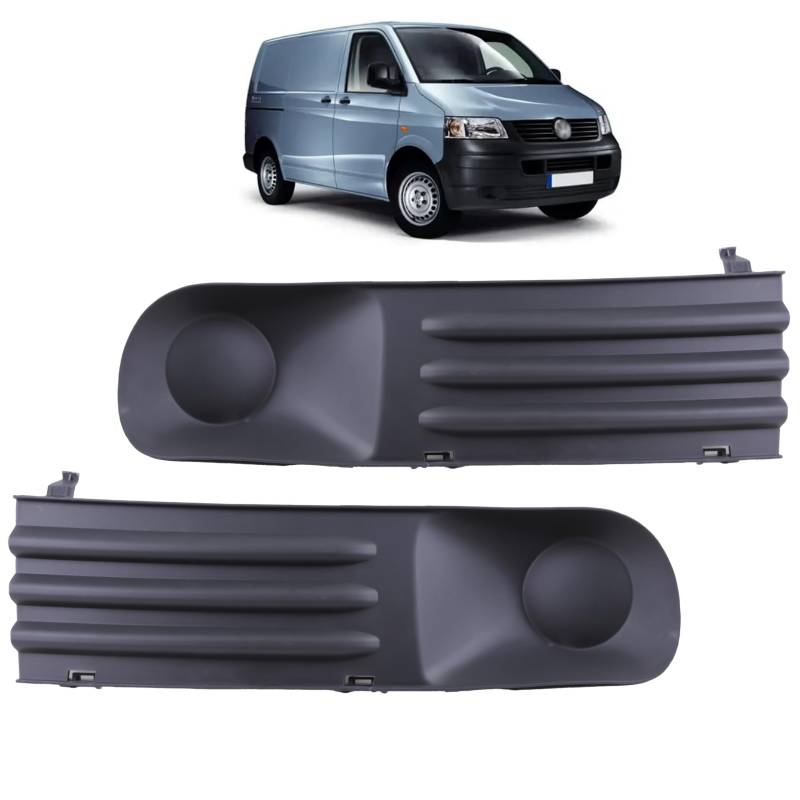 INLY Gitter Blende Stossstange Nebelscheinwerfer Lüftungsgitter Blende kompatibel mit Transporter T5 7H0807489B 7H0807490B (2003-2015) von Inly Parts
