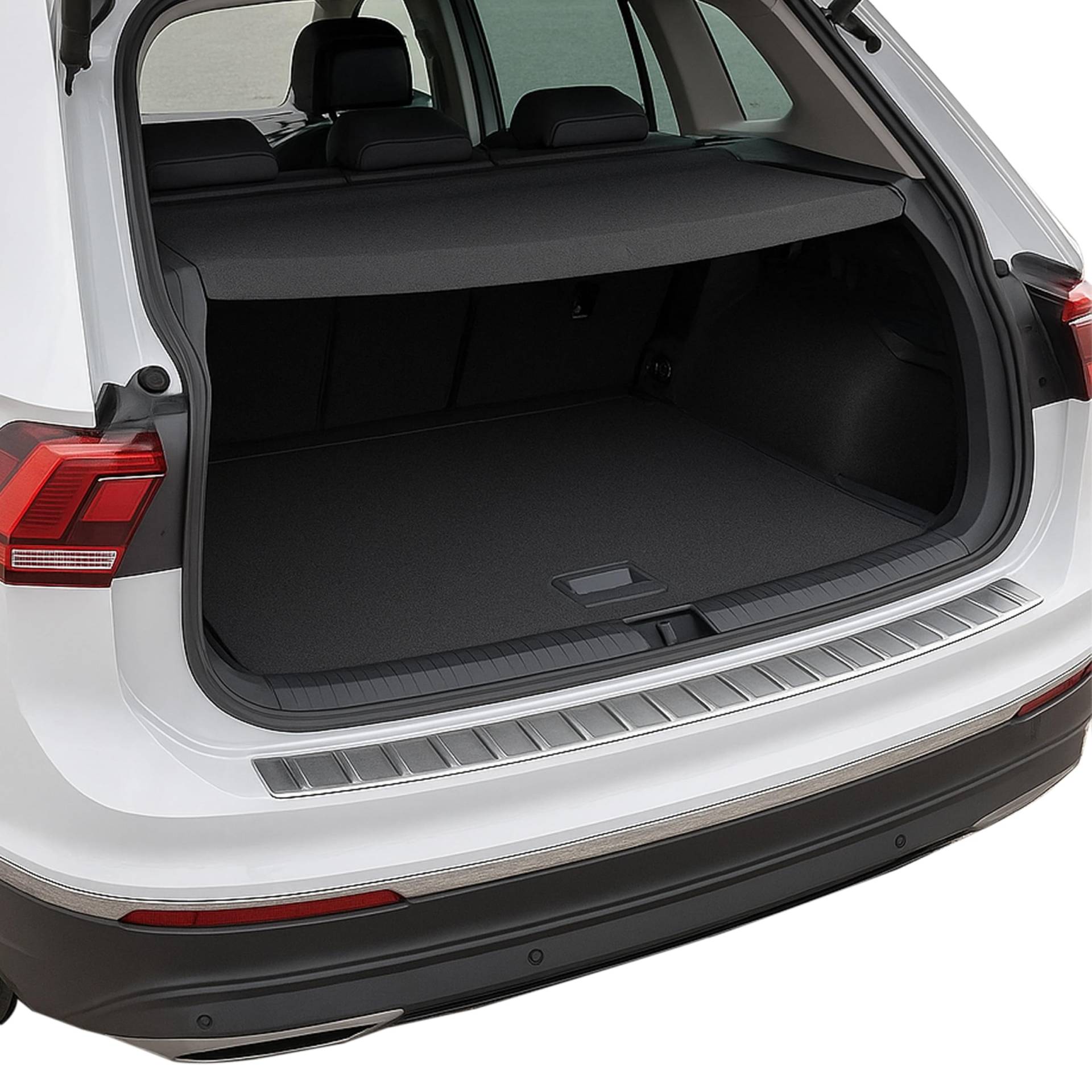 INLY Ladekantenschutz Edelstahl Stoßstange Heckschutz Chrom kompatibel mit Tiguan/Allspace (2016-2023) von Inly Parts