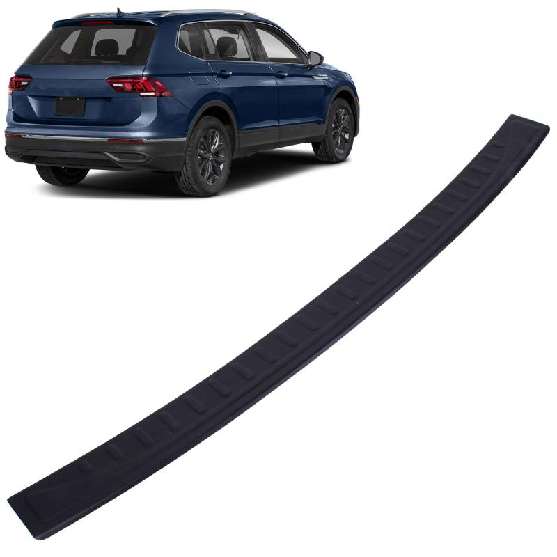 INLY Ladekantenschutz Stoßstangenschutz Matt Schwarz ABS kompatibel mit Tiguan (2016-2023) von Inly Parts