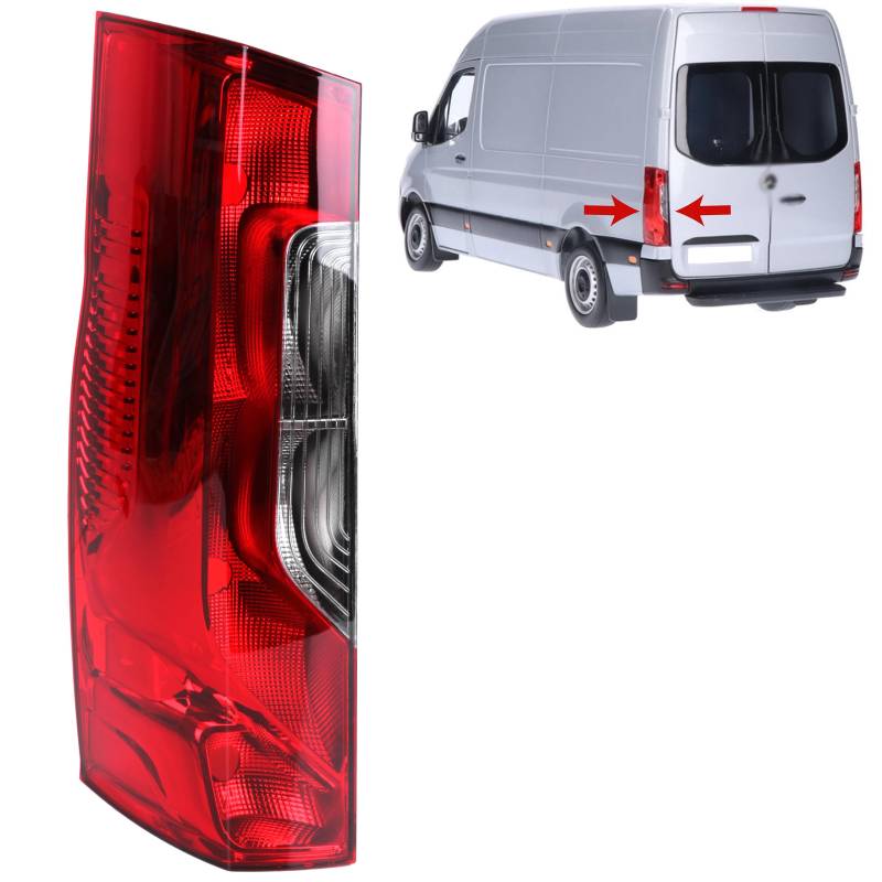 INLY Rückleuchte Heckleuchte Rücklicht Stoplampe Links Rot kompatibel mit Sprinter 9108200000 A9108200000 (2018->) von Inly Parts