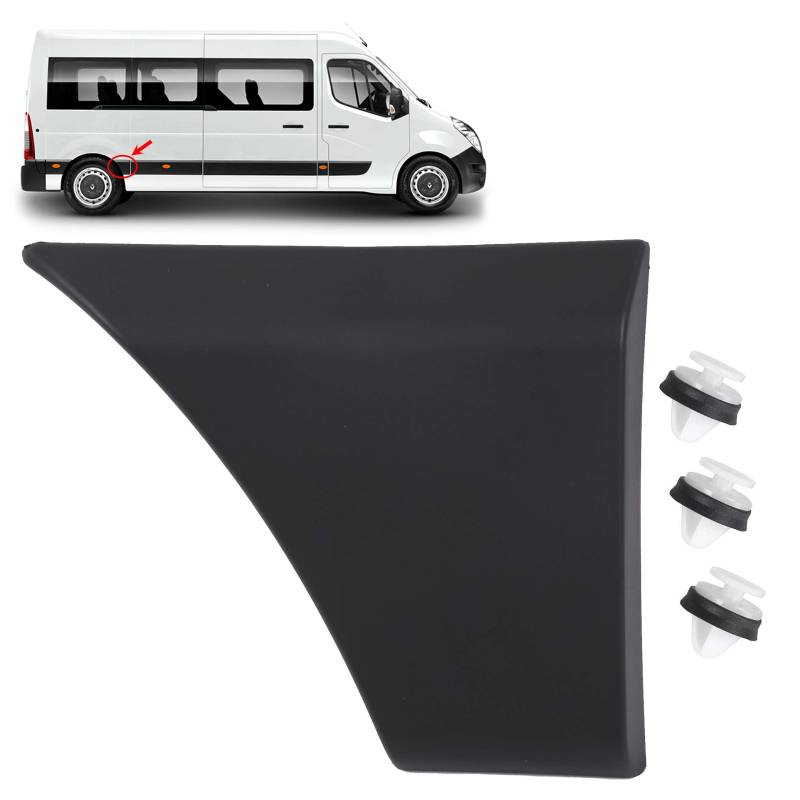 INLY Schutzleiste Zierleiste Seitenleiste Hinten Rechts kompatibel mit Master Movano 768F30004R (2010-2024) von Inly Parts