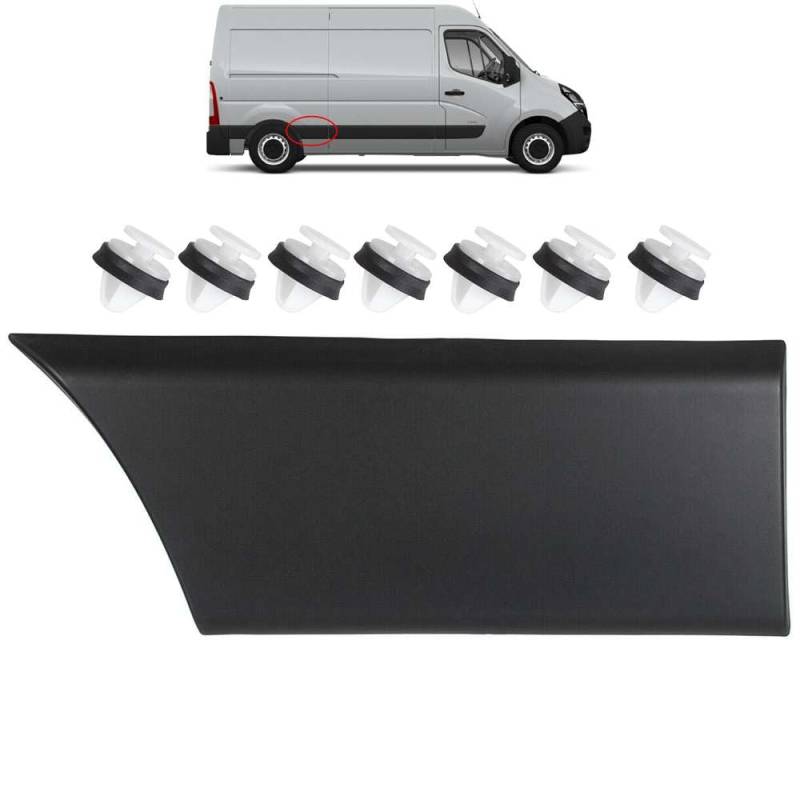 INLY Zierleiste Kotflügel Seitenabdeckung Mitte Rechts kompatibel mit Master Movano B NV400 768F30006R (2010-2024) von Inly Parts