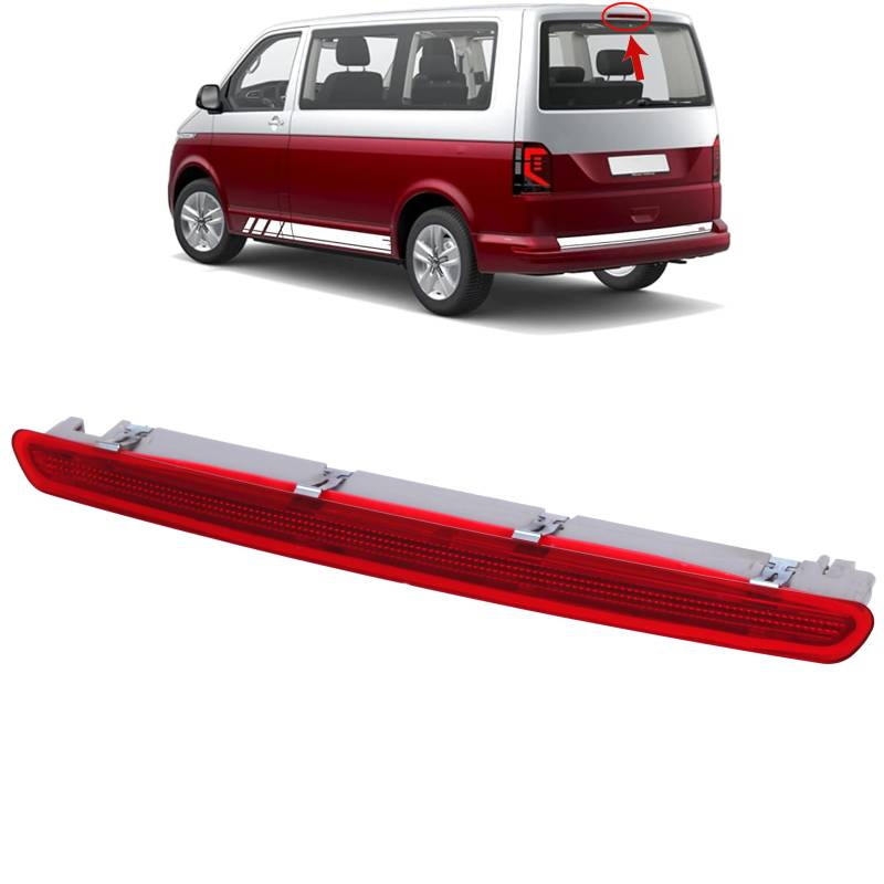 INLY Zusatzbremsleuchte 3. Bremsleuchte Drittes Bremsleuchte Rücklicht Heckklappe kompatibel mit Transporter T6 T6.1 (2015-2022) 7E0945087C 7E0945087D 7E0945087E 7E0945087F von Inly Parts