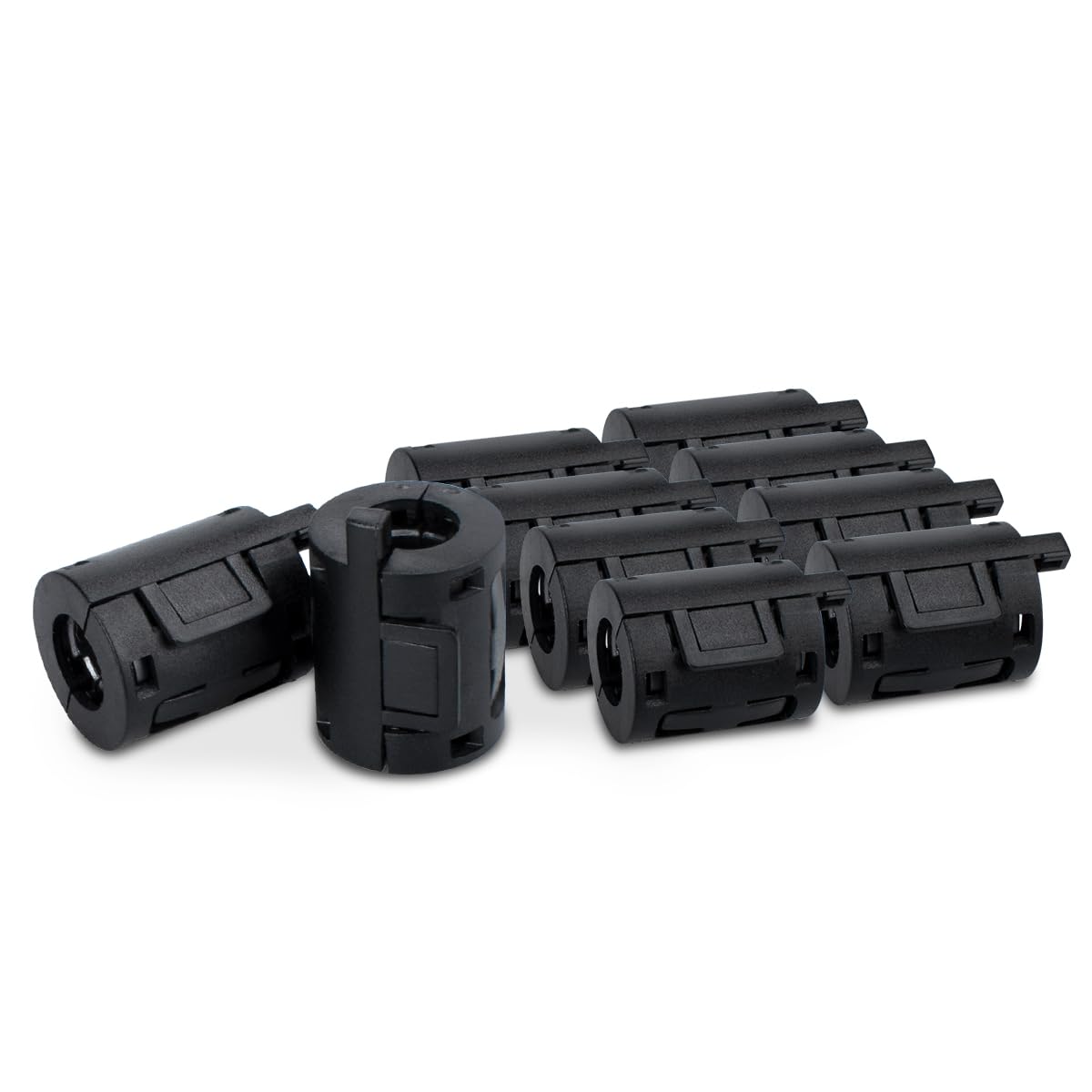 Innfeeltech 10 Stück Ferritringkern Schwarz Clip-on Ferritkern EMI Rauschunterdrückung Kabelclip mit 7mm Innendurchmesser für USB Kabel, Wire-Wound Typ Innfeeltech 10 Stück Ferritringkern Schwarz Clip-on Ferritkern EMI Rauschunterdrückung Kabelclip mit 7mm Innendurchmesser für USB Kabel, Wire-Wound Typ von Innfeeltech