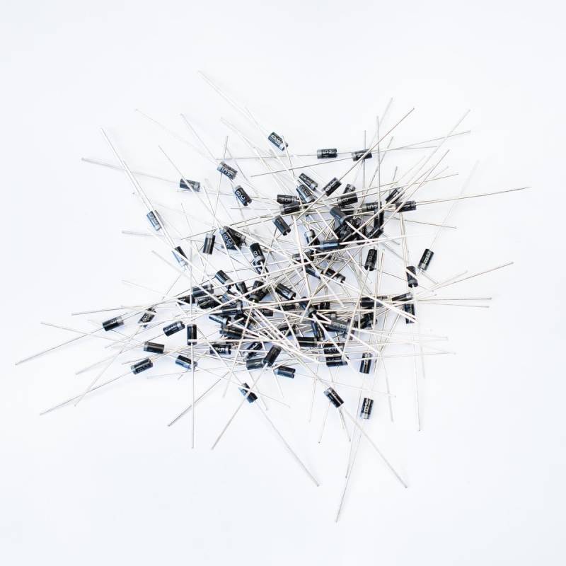 Innfeeltech 100Pcs 1N5818 Dioden Universal-Silizium-Gleichrichter, 1A, 30V Silizium-Gleichrichter Dioden von Innfeeltech