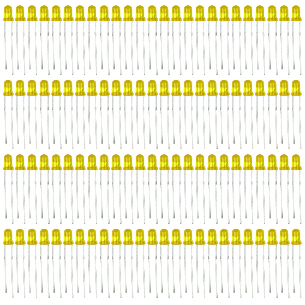 Innfeeltech 100pcs 5mm gelbe LED-Diodenleuchten DC 2V 20mA 5mm Elektronik Emittierende Komponenten Leuchtdioden LEDs Birne Innfeeltech 100pcs 5mm gelbe LED-Diodenleuchten DC 2V 20mA 5mm Elektronik Emittierende Komponenten Leuchtdioden LEDs Birne von Innfeeltech