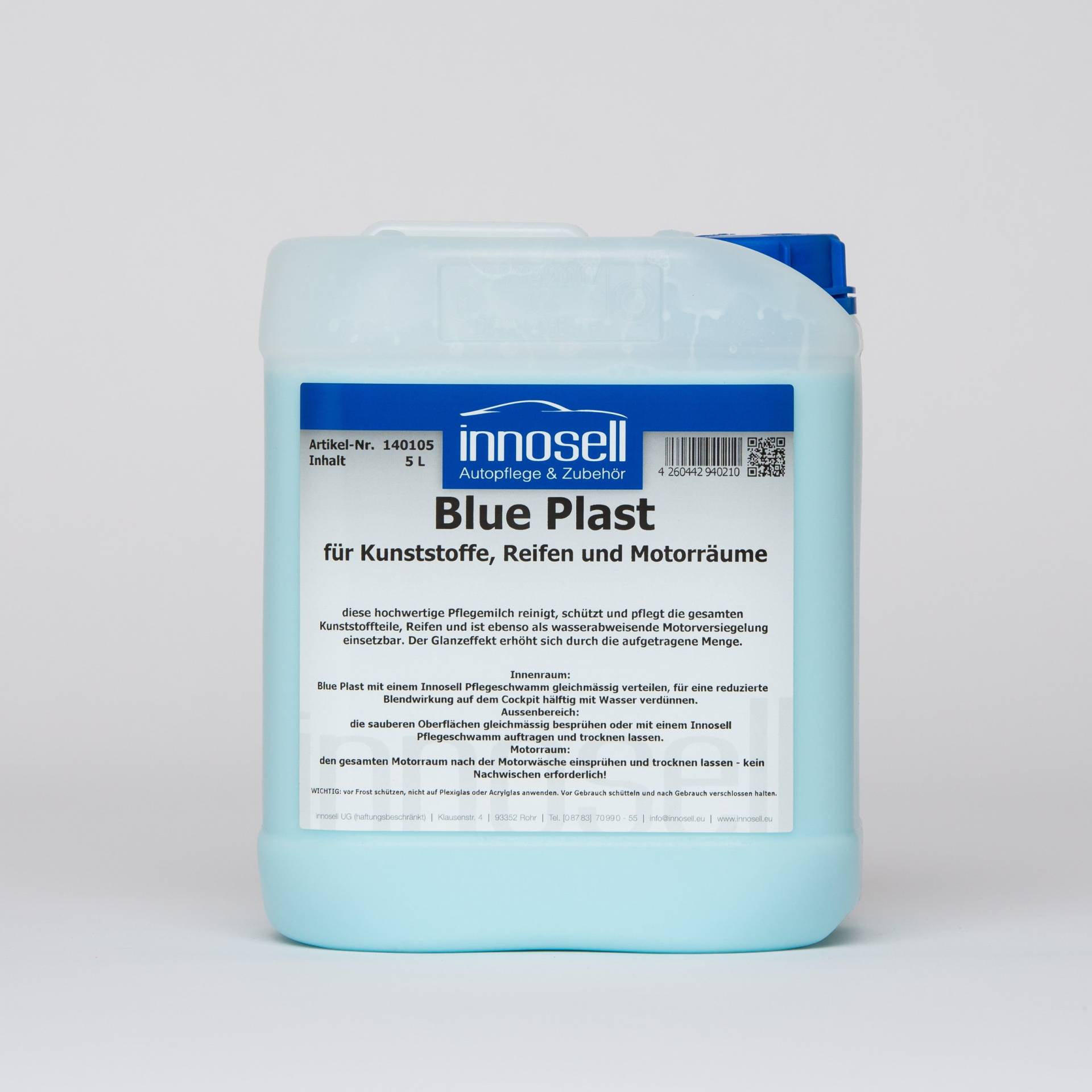 Blue Plast Kunststoffpflege Reifenpflege Motorversiegelung Tiefenpflege Innen und Außenbereich 5 L von Innosell