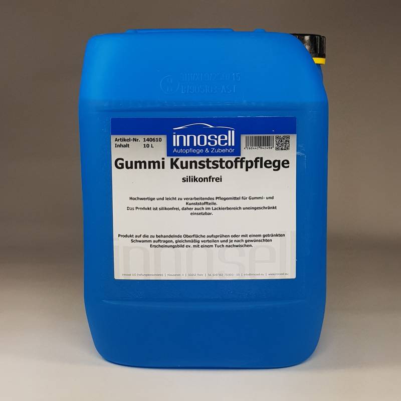 Innosell Gummi Kunststoffpflege Gummipfleger Reifenpflege SILIKONFREI matt 10 L von Innosell