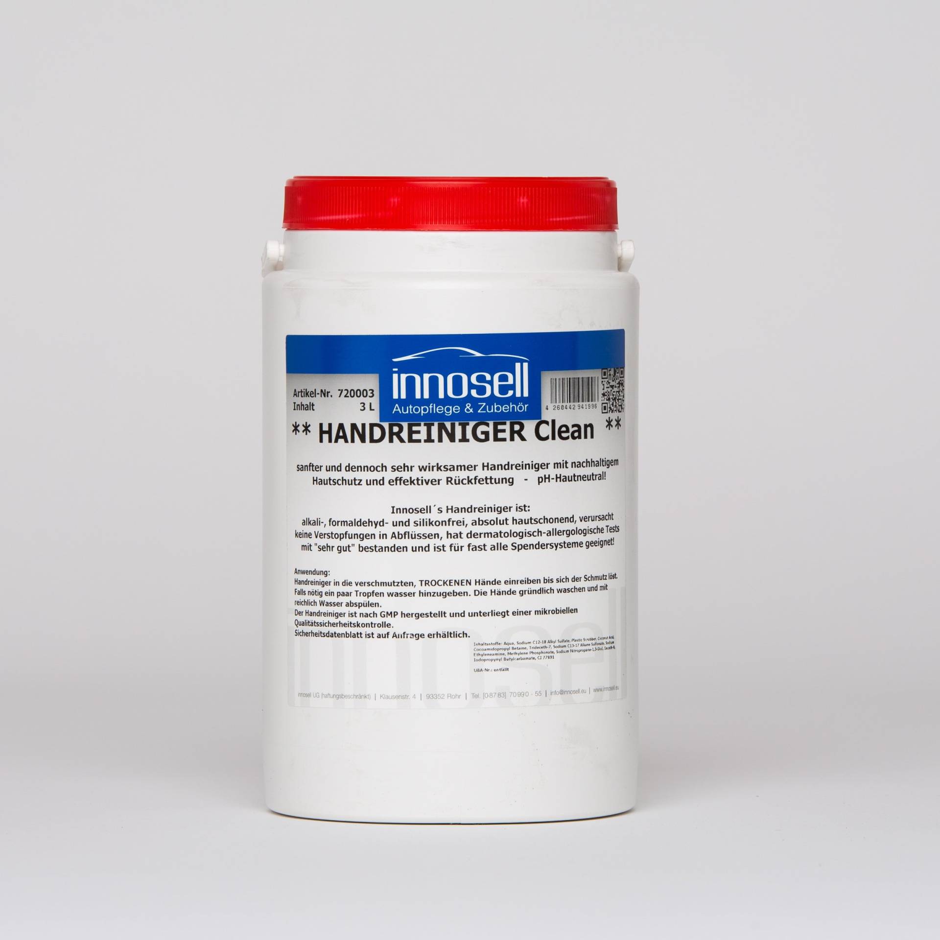 Innosell Handreiniger Clean Handwaschpaste mit Doppelwirkung mild und dennoch kraftvoll 3 L Innosell Handreiniger Clean Handwaschpaste mit Doppelwirkung mild und dennoch kraftvoll 3 L von Innosell