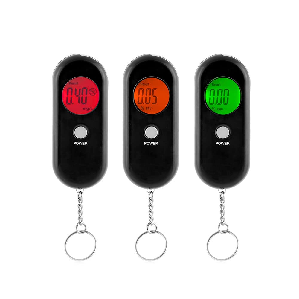 InnovaGoods - Tragbarer Alkoholtester, Vermeidet Alkoholexzesse, Leicht & Handlich, 3-Farben-Beleuchtung, Schwarz, ABS Material InnovaGoods - Tragbarer Alkoholtester, Vermeidet Alkoholexzesse, Leicht & Handlich, 3-Farben-Beleuchtung, Schwarz, ABS Material von InnovaGoods