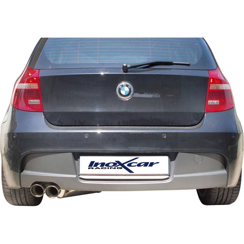 Inoxcar BME87.02.RA 100% INOX Sportauspuff BMW 1er E87 116i/118i 2004- 2x80mm Racing von InoXcar