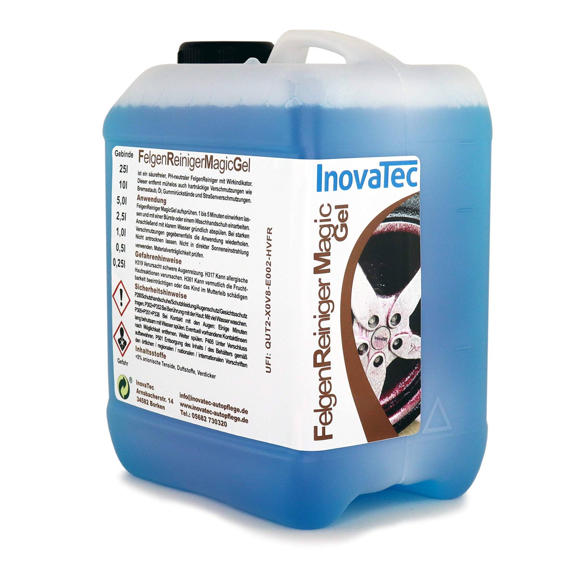 Inovatec Felgenreiniger Magic Gel 2,5L – Hochwirksamer & säurefreier Reiniger für die Felgen mit Wirkindikator – Entfernt auch hartnäckige Verschmutzungen Inovatec Felgenreiniger Magic Gel 2,5L – Hochwirksamer & säurefreier Reiniger für die Felgen mit Wirkindikator – Entfernt auch hartnäckige Verschmutzungen von Inovatec