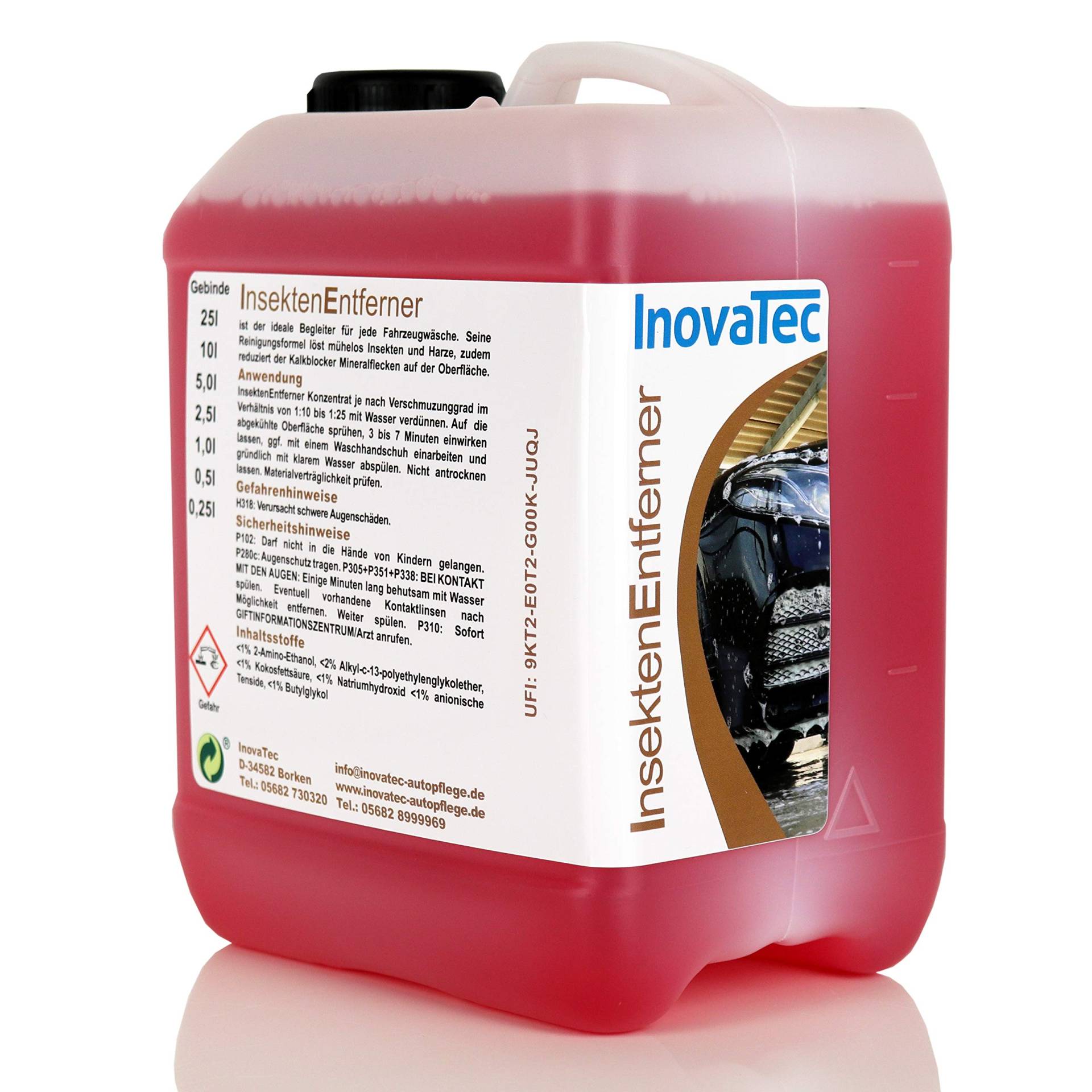 Inovatec Insektenentferner-Konzentrat 10L - Entfernt mühelos Insekten und Harze - Lösungsmittelfrei und biologisch abbaubar Inovatec Insektenentferner-Konzentrat 10L - Entfernt mühelos Insekten und Harze - Lösungsmittelfrei und biologisch abbaubar von Inovatec