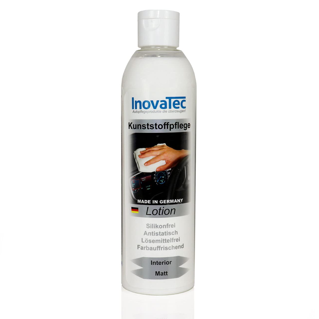 Inovatec Kunststoffpflege Lotion 500ml - Schnelle optische Auffrischung und Pflege von Kunststoffteilen innen und außen von Inovatec