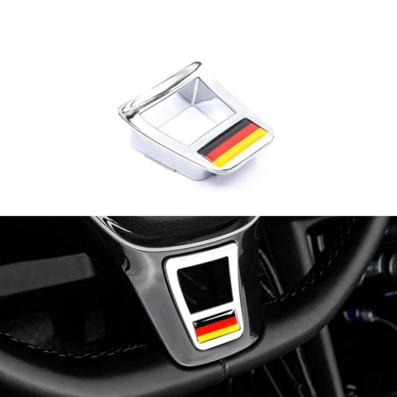 Inovey Auto Lenkrad Dekoration Abdeckung Trim Auto-Lenkrad-Panel-Abdeckung Kompatibel Mit Vw Golf 7 Polo 14-17 -Deutschland von Inovey