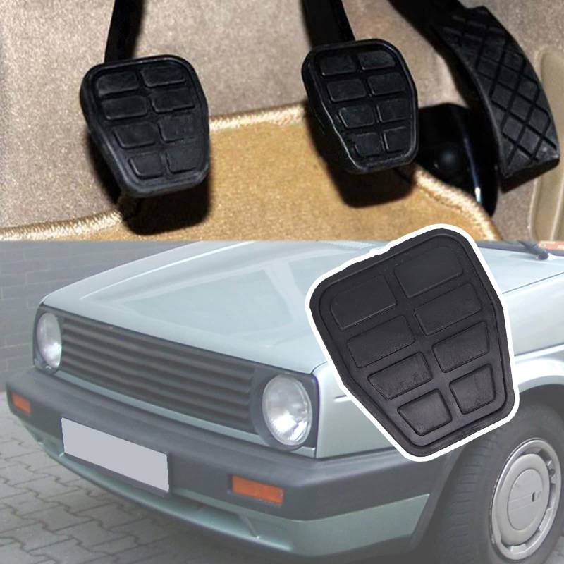 Inovey Gummi Bremskupplung Fuß Pedal Pad Cover Ersatz 321721173 171721647 7213141 Kompatibel Mit Vw Golf 2 Mk2 Mk3 1E 1983-1997 - Schwarz - 3Stück von Inovey