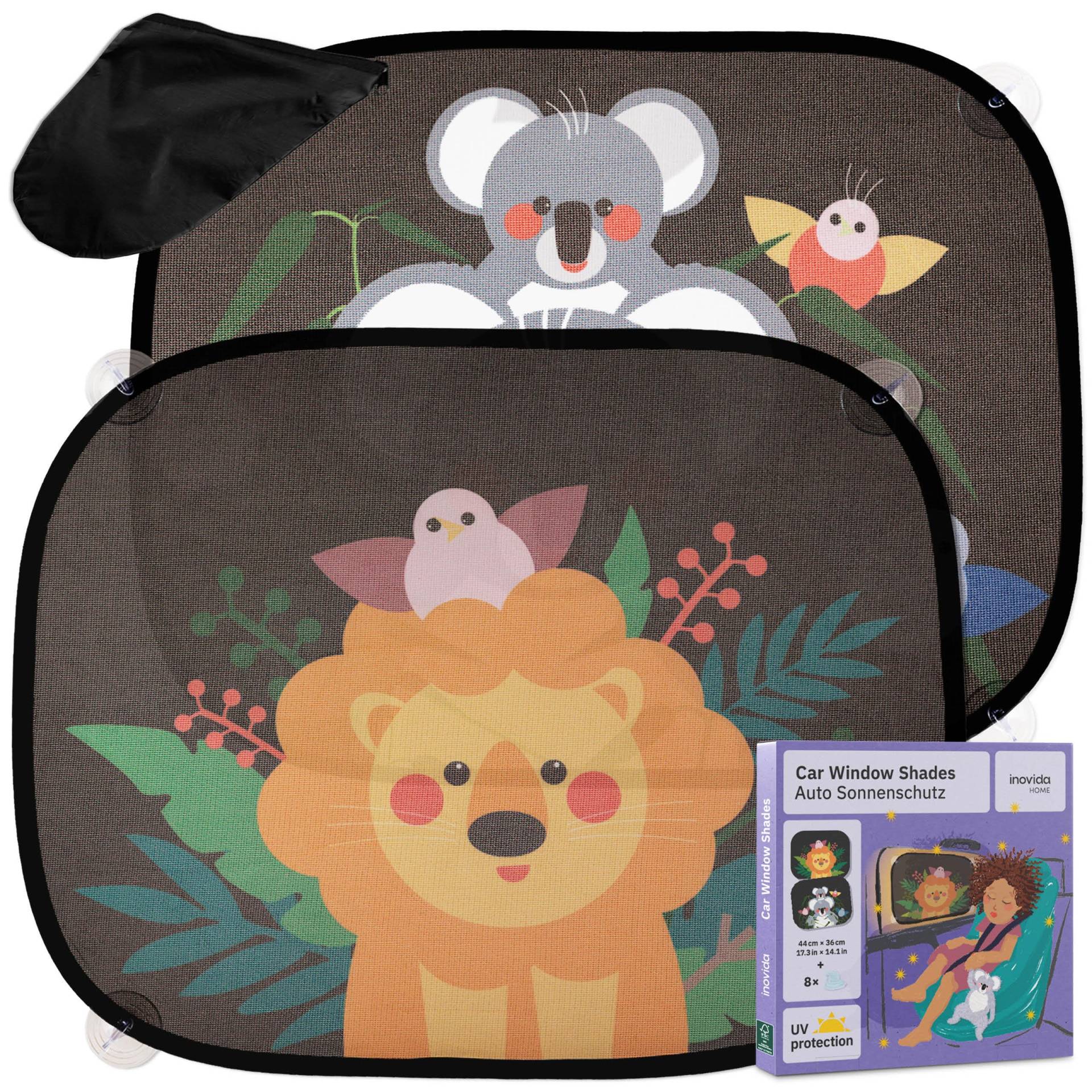 Auto Sonnenschutz Kinder mit UV Schutz: 2X Sonnenblende für Kinder – Süße Tiermotive und Saugnäpfe – 44x36cm Sonnenschutz Auto Kinder und Baby – Autoscheiben Sonnenschutz – Inovida Auto Sonnenschutz Kinder mit UV Schutz: 2X Sonnenblende für Kinder – Süße Tiermotive und Saugnäpfe – 44x36cm Sonnenschutz Auto Kinder und Baby – Autoscheiben Sonnenschutz – Inovida von Inovida