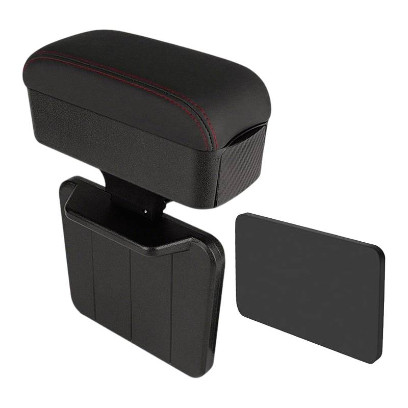 Inscrip Auto Armlehne Box, Mittelkonsole Armlehne, Versteckte Aufbewahrungsbox mit Getränkehalter, Auto Armlehne Extender, Verstellbare Armlehnen Aufbewahrungsbox, Car Sitz Gap Organizer, Universal von Inscrip