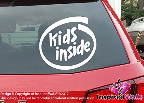 Kids Inside Auto Fenster Stoßstange Vinyl Abziehbild Blau Aufkleber by Inspired Walls® von Inspired Walls®
