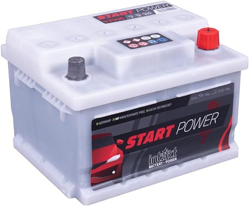 intAct Start-Power 53506GUG, wartungsarme Autobatterie 12V 35Ah 540 A (EN), Schaltung 0 (Pluspol rechts), Maße (LxBxH): 207x175x140mm von Intact
